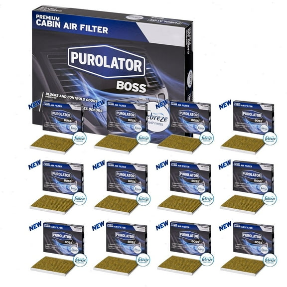 12 pc Purolator BOSS PBC35865 Cabin Air Filters for HVAC Heating Ventilation Air Conditioning Vent Filters