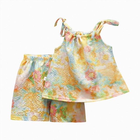 HCNTES Baby Girl Clothes Toddler Baby Girl Summer Clothes Ruffle Short Sleeve T Shirt Tops Shorts 2 Piece Outfit 1T 2T 3T Cute Baby Girl Clothes