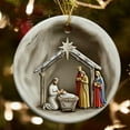 thumbnail image 5 of WEGFTDUOP Christmas Round Acrylic Hanging 8cm Nativity Scene Hanging Ornaments Transparent Colored Acrylic Holiday Decorations Christmas Tree Door And Window Pendants, 5 of 5