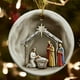 thumbnail image 5 of Adorno navideño redondo de acrílico para belén (8 cm) | Colgante transparente de color | Decoración navideña para árbol de Navidad, puerta y ventana | Regalo religioso y decoración festiva para el, 5 of 5