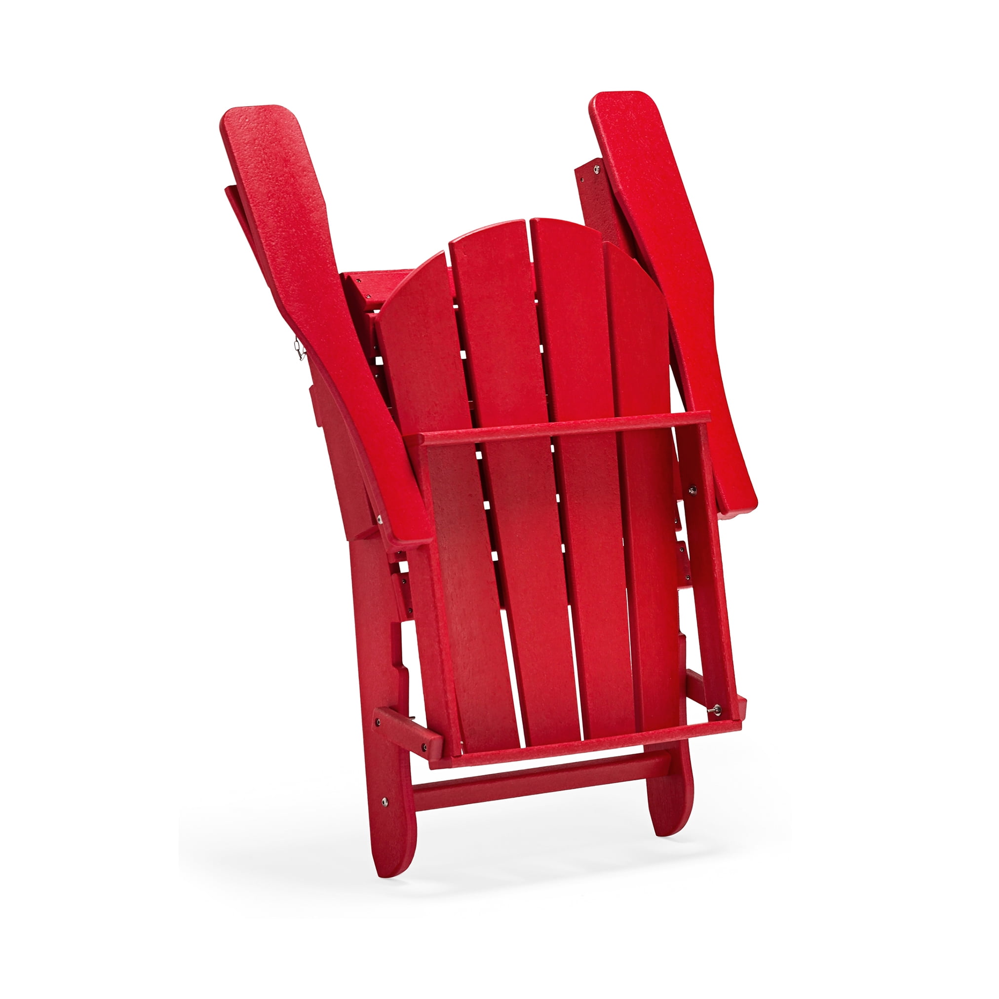 Folding Adirondack Lawn Chairs Set of 4 for Outdoor Patio Garden, Red