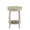 thumbnail image 3 of Gzxs Vintage Side Table in Antique White, 18-Inch Round End Table with Storage Shelf for Living Room, Bedroom, Small Spaces, Accent Small Coffee Table, Easy Assembly, 3 of 6