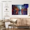 thumbnail image 5 of Elephant Stock City On The River Ii Wall Art - Horizontal Canvas Wall Art - Living Room Wall Decor - Abstract Canvas - Blue And Red Decor By Annette Schmucker - 12" x 8", 5 of 8