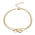 thumbnail image 1 of Layered Heart Anklet For Women Double Initial Letter Chain Foot Jewelry, 1 of 5