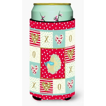 Carolines Treasures CK5486TBC Elephant Ear Betta Love Tall Boy Beverage Insulator Hugger  Tall Boy multicolor