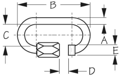 Quick Link 3/16in Stainless - Seadog Line
