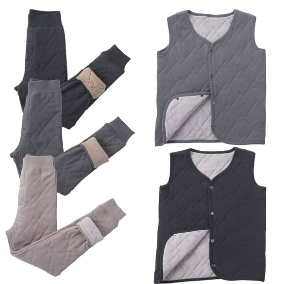 Esaierr Kids Toddler Girls Warm Legging Cotton Winter Pant   Sleeveless Vest Clothes Trousers for 2-14Y