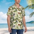 thumbnail image 5 of Fotbe Jungle Animals Hawaiian Shirt for Men Unisex Summer Beach Casual Short Sleeve Cotton Linen Button Down Shirts-XX-Large, 5 of 9
