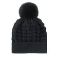 thumbnail image 4 of Dyfzdhu Outdoor Winter Adult Neutral Keep Warm Hairball Hats Plush Knitted Woolen Hat Black, 4 of 4
