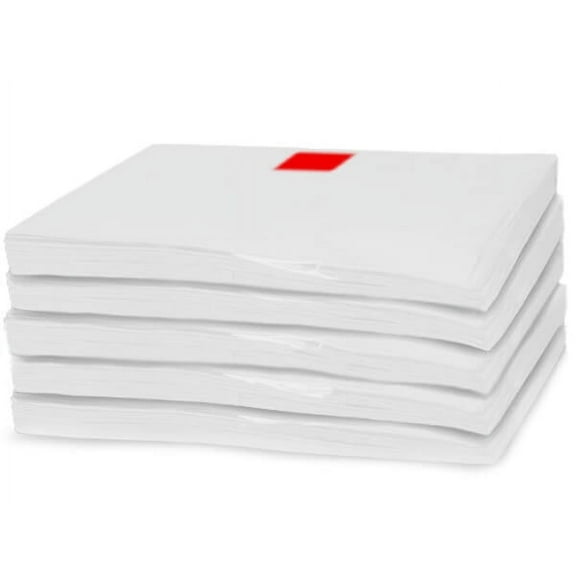 Pack Of 5, Solid White Recycled Tissue Paper 15 x 20" 960 Sheets/Pk Made in USA
