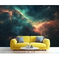 thumbnail image 2 of Fantasy Galaxy Wall Mural - Universe Theme Murals, Colourful Nebula Large Wall Murals For Living Room, Galaxy Mural 79"W x 55"H (Not Peel and Stick), 2 of 6