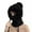 Black, variant on Toudaret Women Winter Cycling Balaclava Hat with Integrated Scarf Thick Cycling Face Full Protection Outdoor Travel Cold Weather Skiing Cap