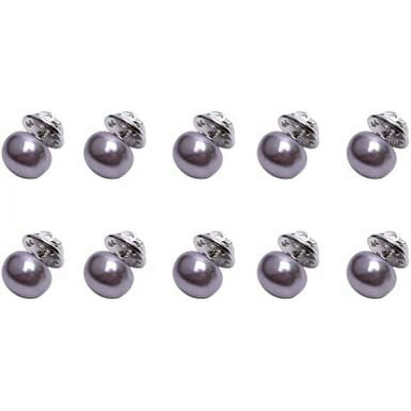 Granjero Gordo Broches de seguridad multiusos con clip para chal y suéter, broches de perlas para mujeres y niñas, broche decorativo para ropa, 10 unidades