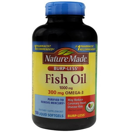 Nature Made Fish Oil Liquid Softgels, 1000 Mg, 150 (Best Liquid Fish Oil)
