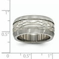 thumbnail image 7 of Edward Mirell Titanium & Sterling Silver Inlay Polished Weave Ring, 7 of 7