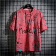 thumbnail image 4 of Camisetas para hombre, ropa de calle con músculos, hip hop, rock, motocicleta, camiseta superior para hombre, Katoen Graphic Heather Alphabet Zipper S, 4 of 5