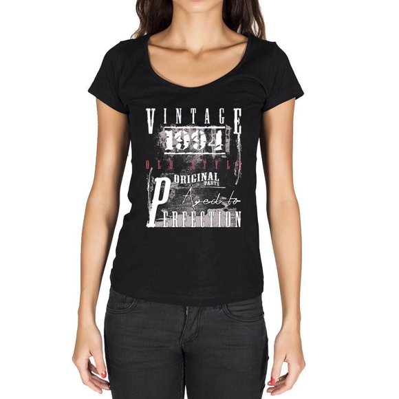 Women's Graphic T-Shirt Original Parts Aged To Perfection 1994 30th Birthday Anniversary 30 Year Old Gift 1994 Vintage Eco-Friendly Ladies Short Sleeve Novelty Tee