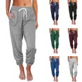 thumbnail image 3 of Pantalones casuales holgados con bolsillos y cintura alta hasta los tobillos para mujer de Europa y América para primavera y verano, 3 of 6