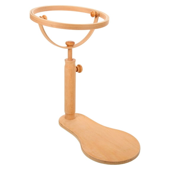 Himition Embroidery Hoop Stand Embroidery Stand Wooden Cross Stand Adjustable Embroidery Holder
