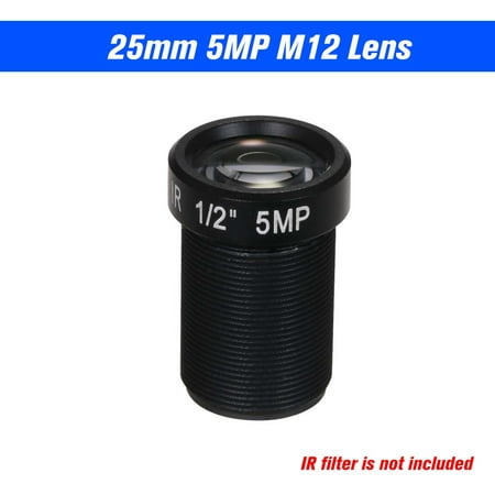 HD 5.0 Megapixel Action Camera Lens 25mm IR Lens M12 Mount CCTV MTV Board Lens 1/2
