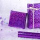 thumbnail image 4 of Rollo de papel de regalo LeZakaa con forma de corazón holográfico morado, 43 x 10 m, 4 of 7