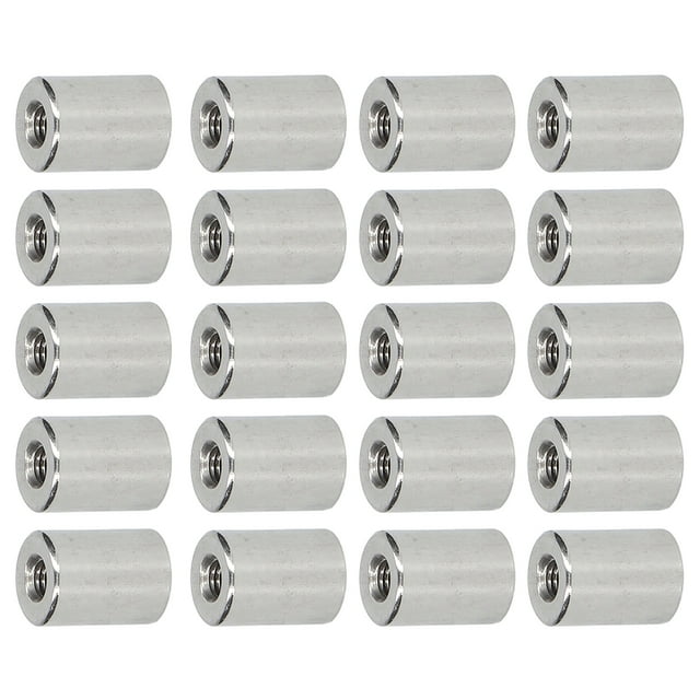 Coupling Nut, Rustproof Industrial Female Thread 20Pcs Round Connector Nut For Maintenance