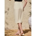 thumbnail image 3 of DARING DIVA Women's Spring Summer Skirt Medium Beige, 3 of 6