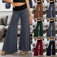 thumbnail image 3 of Daily Women Leggings Flared Wide Leg High Waisted Soft Comfort Everyday Wear Summer Cloths for Women,Grey,S, 3 of 6