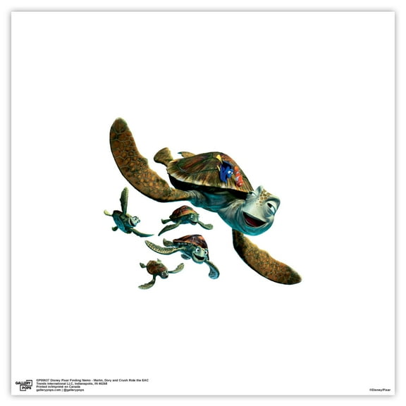 Gallery Pops Disney Pixar Finding Nemo - Riding the EAC Wall Art, Unframed Version, 12" x 12"