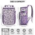 thumbnail image 3 of Travel Cooler Bag - Pioneer Flower Floral Print Pattern Camping Beer Cooler Backpack with Bottle Opener- Waterproof Insulated Picnic Backpacks - Cooler Bag for Beach, 3 of 6