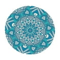 thumbnail image 4 of jifeng Elastic Fitted Table Cover - Large Round, Blue Kaleidoscope Pattern - Fits H 1.5m, 4 of 6