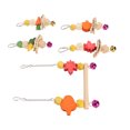 thumbnail image 1 of Parrots Wooden Swing, Corn Husk Funny Pet Bird Swing Colorful  For Playing For Parakeets, 1 of 8
