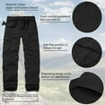 thumbnail image 3 of TRGPSG Men's Classic All Cotton Cargo Pants, 6-Pocket Work & Hiking Pants(No Belts)Black,Size 36, 3 of 7