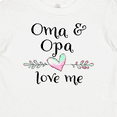 thumbnail image 4 of Inktastic Oma and Opa Love Me- Heart Grandchild Boys or Girls Baby T-Shirt, 4 of 5