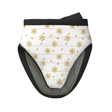 

Vsdgher Gold Snowflake Stripes Non-Slip Mini Oven Mitt Set Short Oven Mitts for Baking Grilling Barbecue Microwave 5.9 x5.9 in