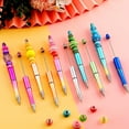 thumbnail image 2 of 70 Pieces Multicolor UV Beadable Pen 50 Pen Refills 10 Ballpoint Pens 10 Pen Bags Retractable Diamond Bead Pen Plastic DIY Bling Pens Cool Shaft Beaded Pen Black Ink for DIY Making Party Office, 2 of 7