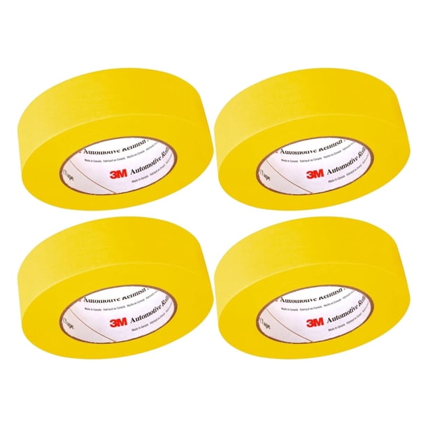 Cinta adhesiva 3M Automotive Refinish, 36 mm x 55 m, alta temperatura, paquete de 4