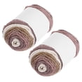 thumbnail image 1 of 2 Pcs Fil Acrylique 422 Yards pour Crochet, Beige, Marron, Violet, 1 of 6