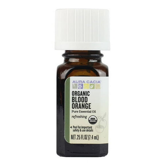 Organic Blood Orange Pure Essential Oil By Aura Cacia, 0.25 Oz