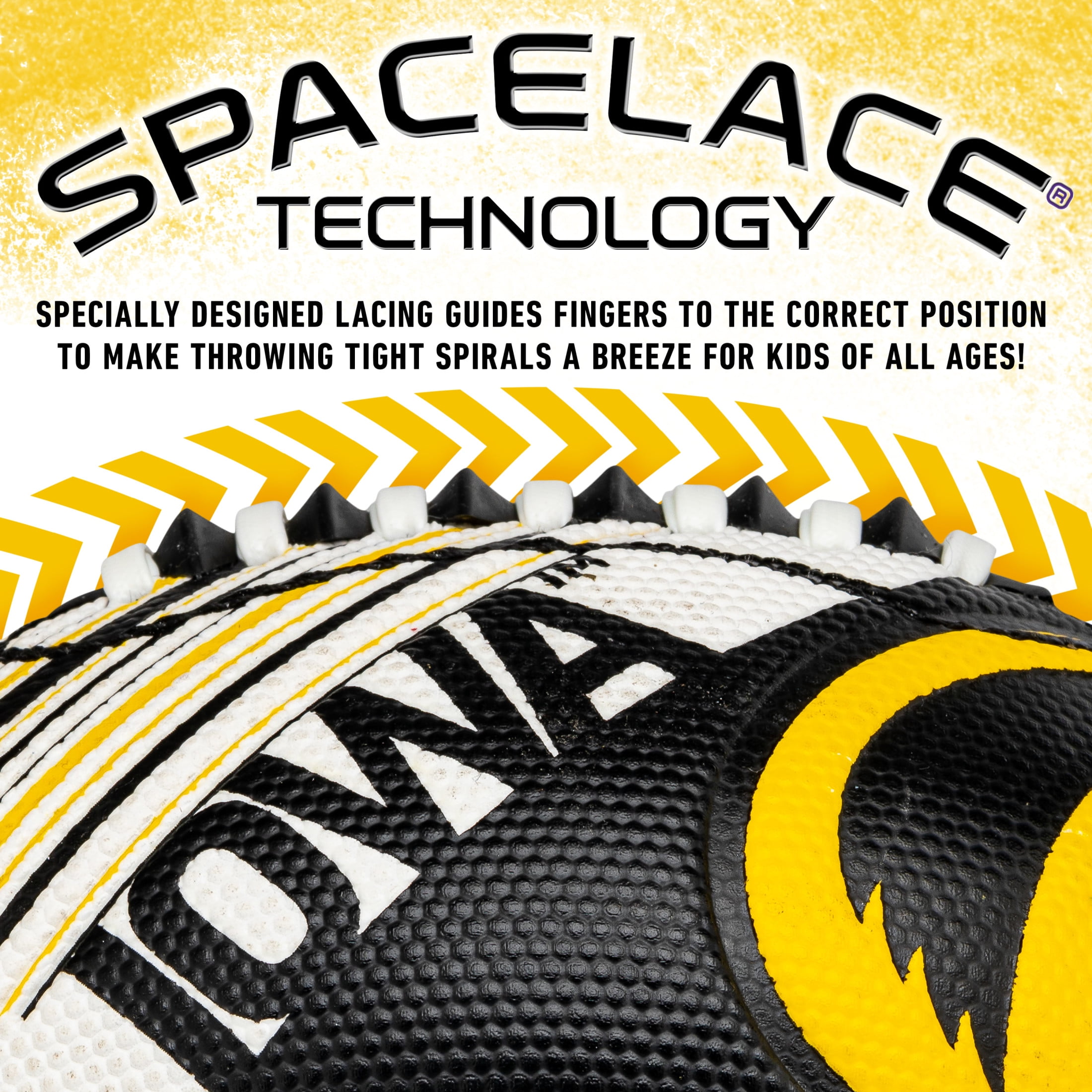 NCAA Iowa Hawkeyes Football - Youth Mini Football - 8.5" Football- SPACELACE Easy Grip Texture- Perfect for Kids !