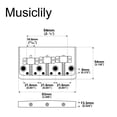 thumbnail image 2 of Musiclily Ultra Half Size String-through-body Vintage Tele Style Guitar Bridge with Solid Aluminum Alloy Plate and Brass 3-Saddle, Gold, 2 of 5