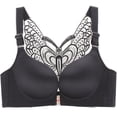 thumbnail image 1 of Sujetador de talla grande con hebilla delantera para chicas gorditas, copa grande, sin costuras, push up, ajustable, mariposa, espalda hermosa, ropa interior sexy suave, 1 of 6