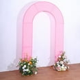 thumbnail image 2 of BalsaCircle 8 feet Pink Fitted Spandex Double Open Arch Backdrop Stand Cover Party Events Decorations Supplies, 2 of 8