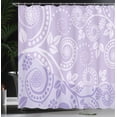 thumbnail image 3 of Ambesonne Swirls Shower Curtain, Curlicue Antique Form Floral, 69"Wx75"L, Lavender Violet, 3 of 4