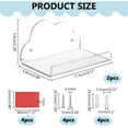 thumbnail image 3 of Cloud Acrylic Wall Mounted Display Stands Floating Wall Shelf with Screw Clear 11.6x6.8x5.8cm, 3 of 6