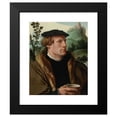 thumbnail image 2 of Maarten Van Heemskerck 15x18 Black Modern Framed Museum Art Print Titled - Portrait of a Gentleman in a Fur-Lined Cloak, 2 of 5