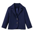 thumbnail image 3 of Liyamei Kids Solid Color Casual Suit Jacket with Lapel for School Everyday Wear Size 8-9 Years, 3 of 5