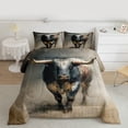 thumbnail image 3 of jejeloiu Farm Animal Cow Twin Comforter Sets,Oil Painting Artwork Bedding Set Reversible 2-Piece, 3 of 8