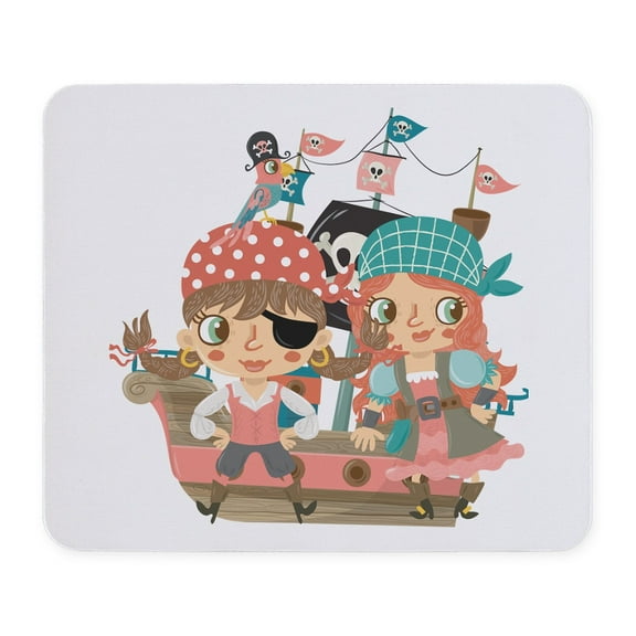 CafePress - Girly Pirates Mousepad - Non-slip Rubber Mousepad, Gaming Mouse Pad