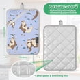 thumbnail image 6 of Yayeee Pot Holders Kitchen Heat Resistant with Pockets 7"x9.8" Cotton Oven Cooking Hot Pads, Cartoon Otters Pattern, 6 of 7